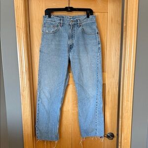 Levi's 505 Light Blue Straight Leg Women's cropped Jeans